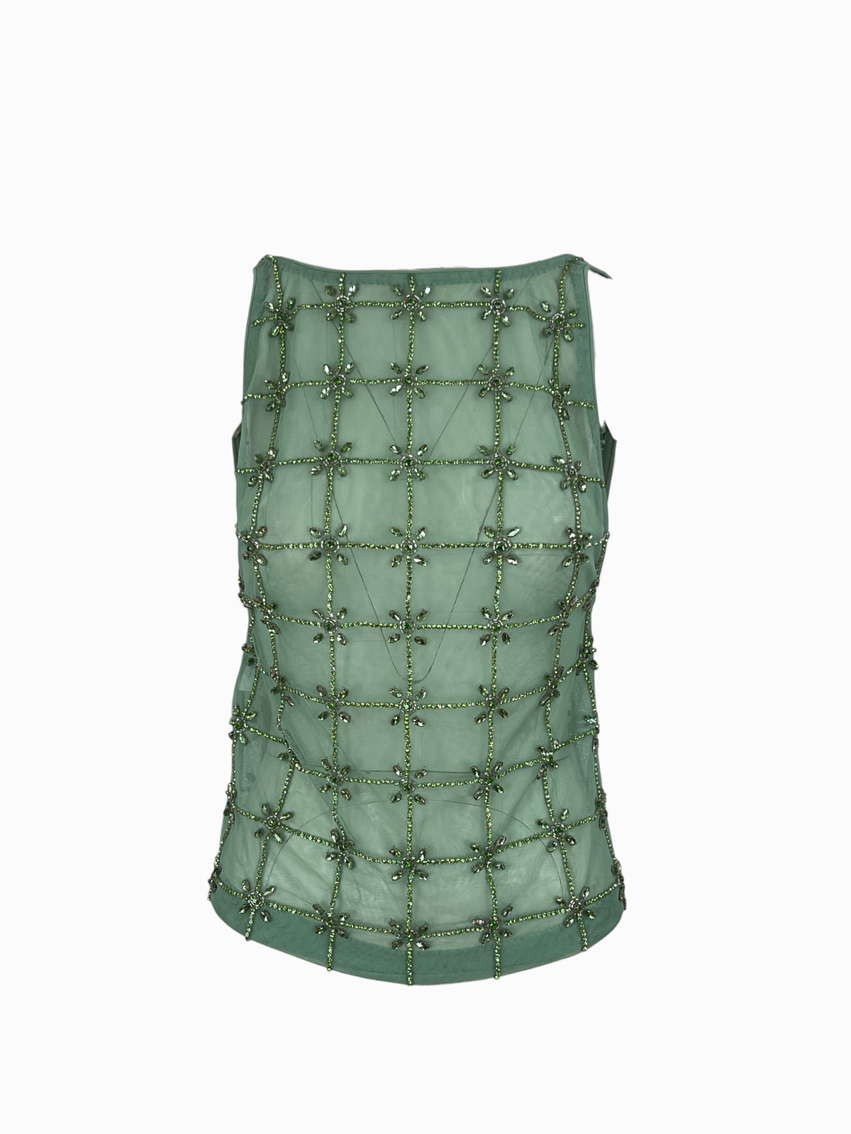 PINKO QUANDONG TOP RICAMO VERDE