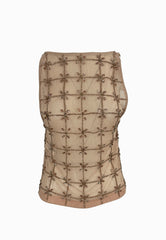 PINKO QUANDONG TOP RICAMO NUDO