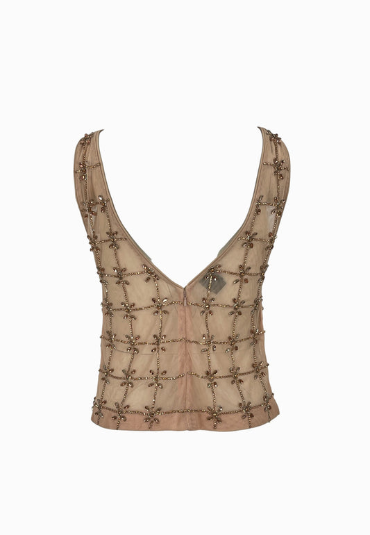 PINKO QUANDONG TOP RICAMO NUDO