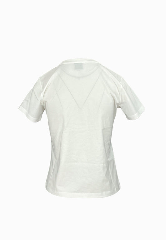 PINKO FIDENZA T-SHIRT LOGO BIANCO