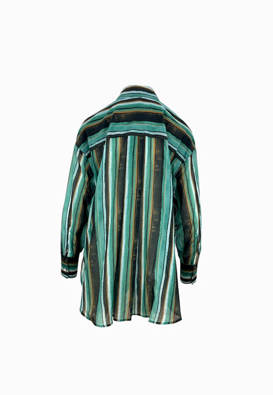 PINKO RIETI CAMICIA STAMPA MULTI VERDE