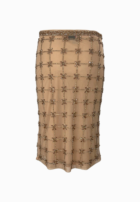 PINKO NEW CARRIERI GONNA RICAMO NUDO