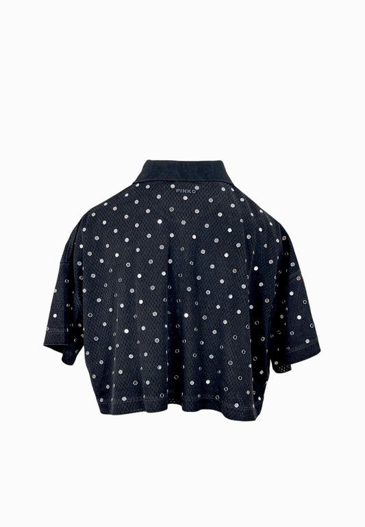 PINKO ERVE POLO RETE GREY