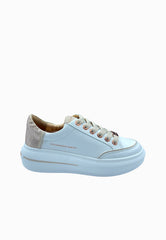 ALEXANDER SMITH SNEAKER BIANCO-ORO