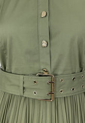 LIU-JO ABITO PLISSE' GREEN