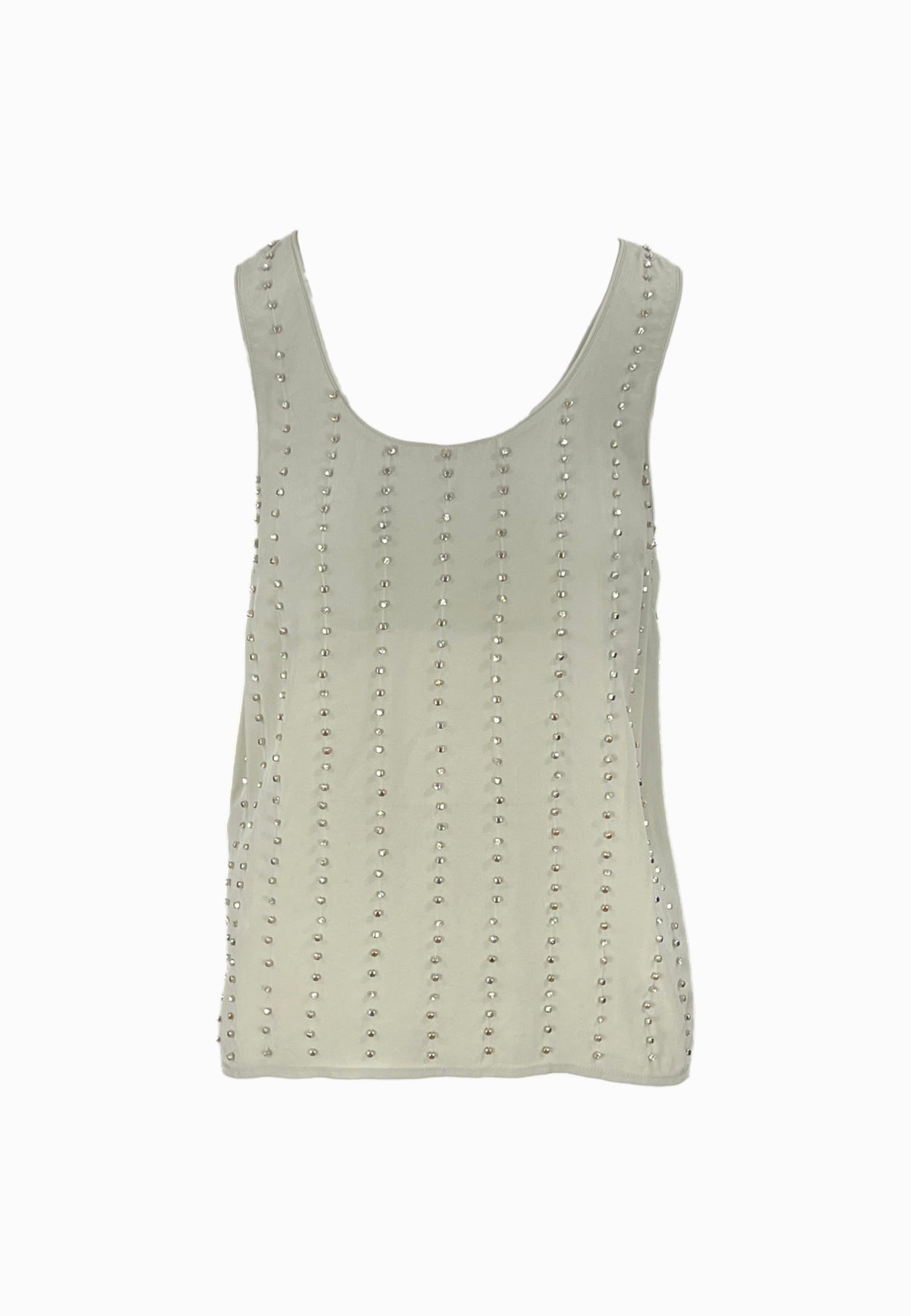PINKO TESSA TOP RICAMO GESSATO GRIGIO