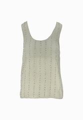 PINKO TESSA TOP RICAMO GESSATO GRIGIO