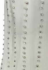 PINKO TESSA TOP RICAMO GESSATO GRIGIO