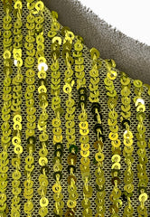PINKO BOLLICINE CANOTTA FULL PAILLETTES GREEN