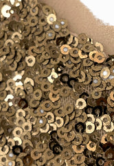 PINKO BOLLICINE CANOTTA FULL PAILLETTES GOLD