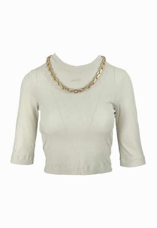 PINKO KIMBERL MAGLIA COSTINA AVORIO