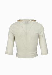 PINKO KIMBERL MAGLIA COSTINA AVORIO