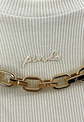 PINKO KIMBERL MAGLIA COSTINA AVORIO