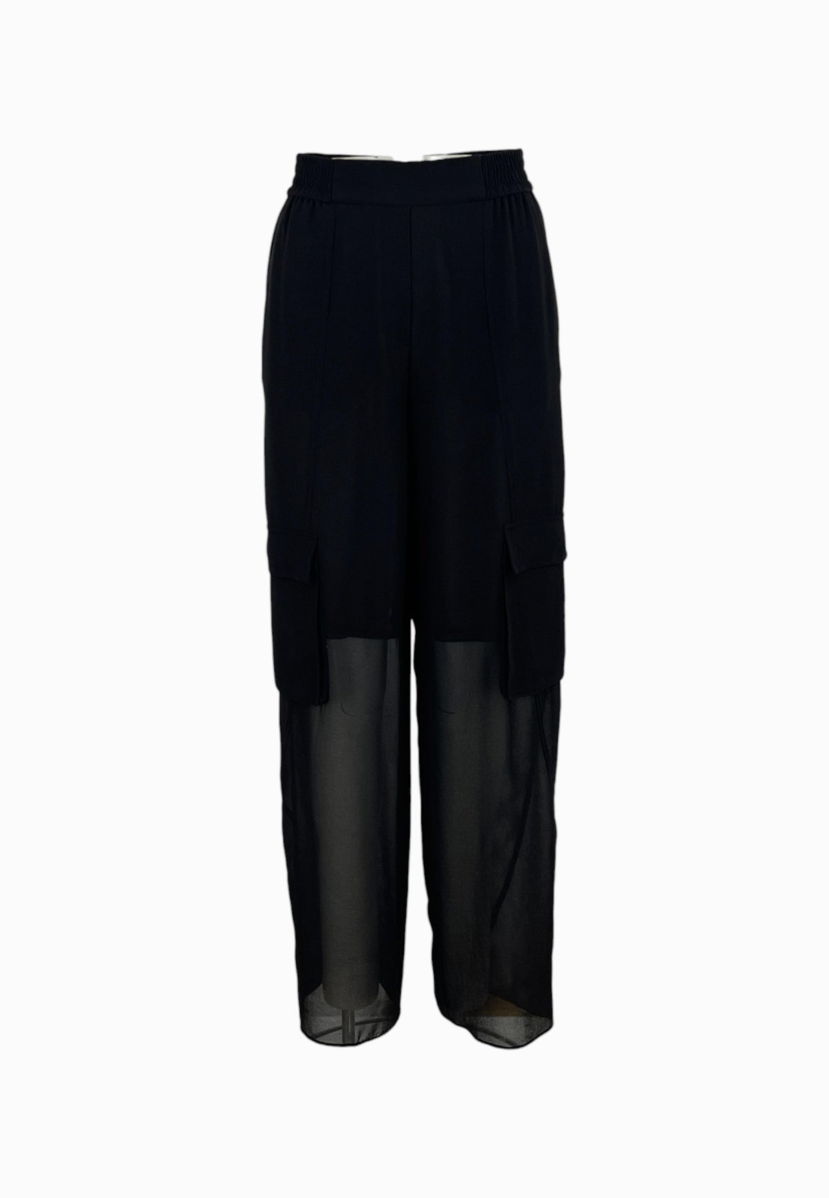 PINKO CASTEGGIO PANTALONE GEORGETTE NERO
