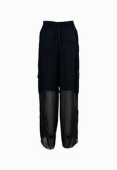 PINKO CASTEGGIO PANTALONE GEORGETTE NERO