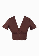 PATRIZIA PEPE CAMICIA BROWN