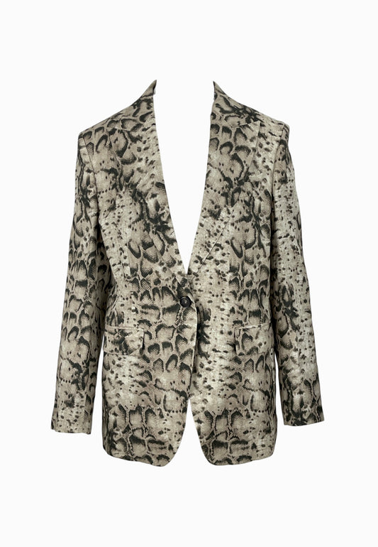 PINKO FOLLINA GIACCA STAMPA BEIGE-NERO