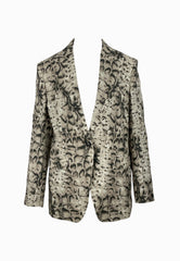 PINKO FOLLINA GIACCA STAMPA BEIGE-NERO