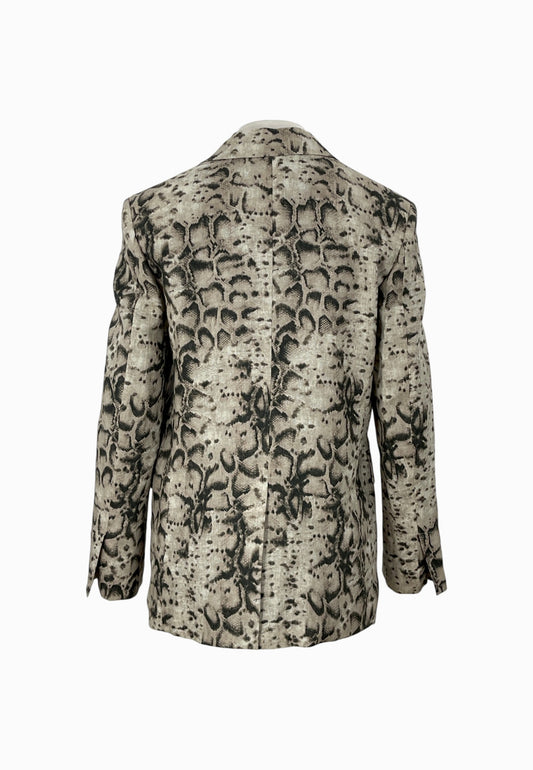 PINKO FOLLINA GIACCA STAMPA BEIGE-NERO