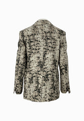 PINKO FOLLINA GIACCA STAMPA BEIGE-NERO