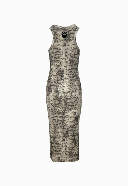PINKO ABITO STAMPA BEIGE-NERO