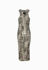 PINKO ABITO STAMPA BEIGE-NERO