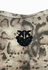 PINKO ABITO STAMPA BEIGE-NERO