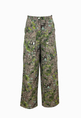 LIU-JO PANTALONE STRASS STAMPA OLIVA