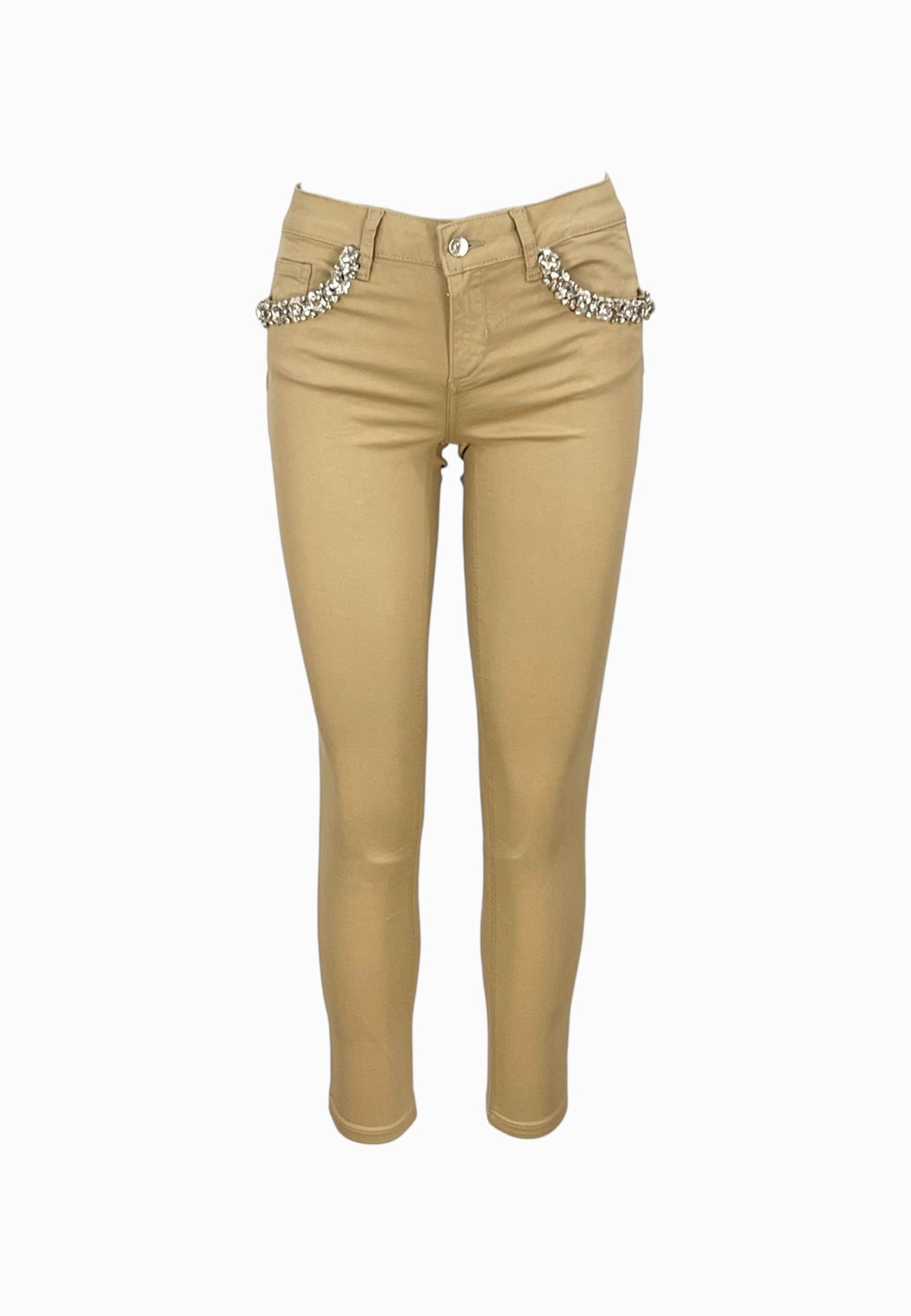 LIU-JO PANTALONE JEANS CREAM