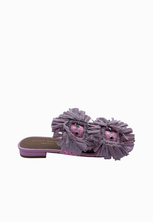 KURT GEIGER CIABATTA RAFFIA PINK