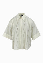 LIU-JO CAMICIA RICAMO YOGURT