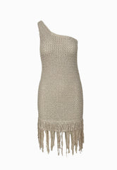 PINKO JUNIPEROS ABITO LUREX BEIGE