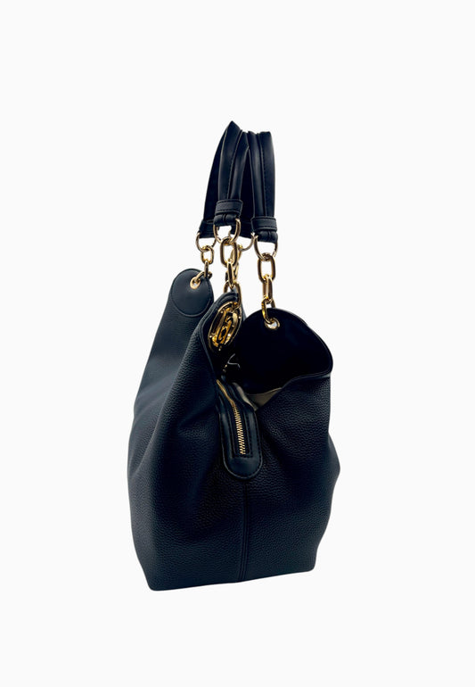 LIU-JO BORSA NERO BRASS