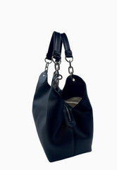 LIU-JO BORSA NERO STEEL