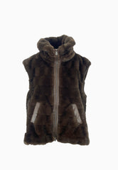 PINKO GLOSSINIA GILET VISONE