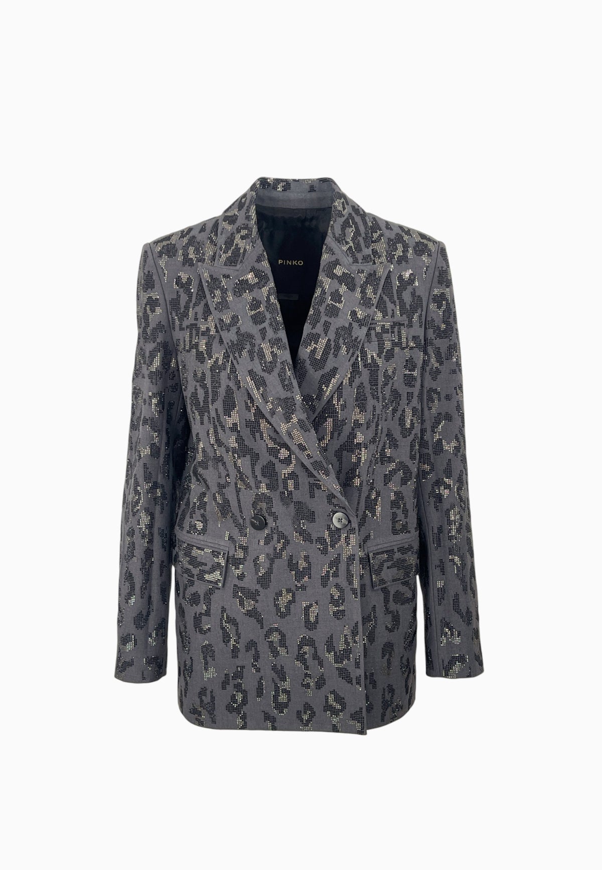 PINKO JAGUAR MICROSTRASS MACULA NERO