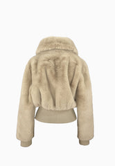 PINKO BAGELS BOMBER ASPEN VISONE