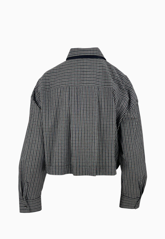 PINKO CARLINA CAMICIA RICAMO NERO