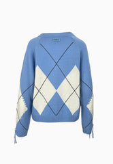 PINKO BERNA PULL AZZURRO PANNA