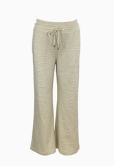 PINKO PASSEGGIATINA PANTALONE FELPA STRASS BEIGE