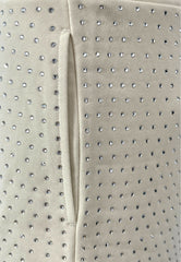PINKO PASSEGGIATINA PANTALONE FELPA STRASS BEIGE