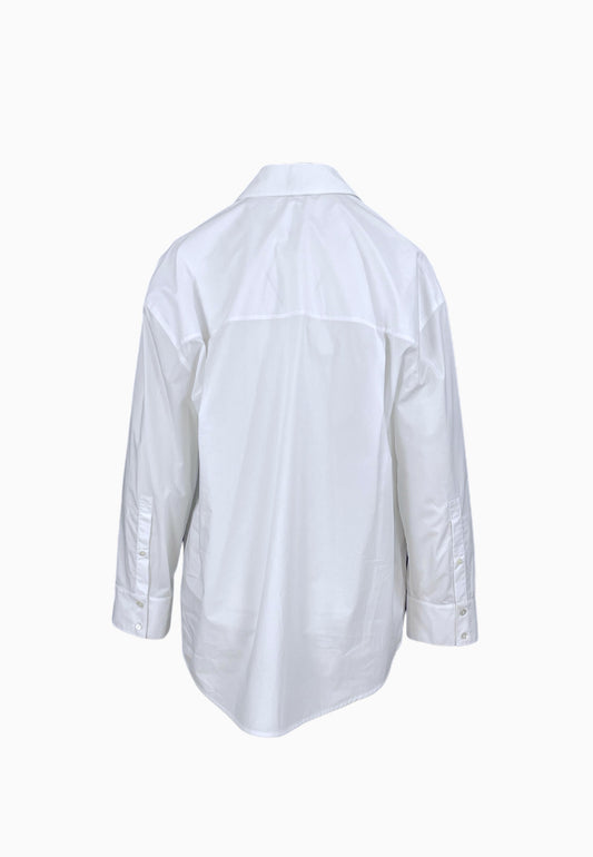 PINKO CAPIRAI CAMICIA RICAMO BIANCO