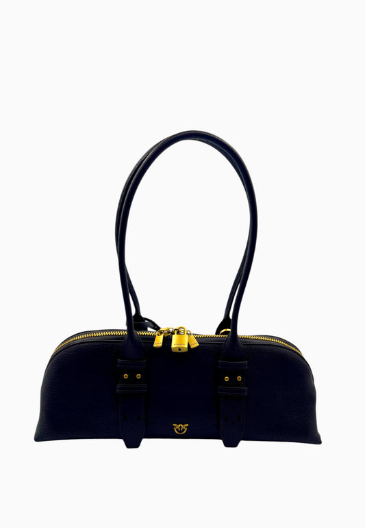 PINKO BOWLING HORIZONTAL BIG BORSA MORO