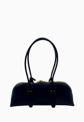 PINKO BOWLING HORIZONTAL BIG BORSA NERO ORO