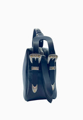 PINKO 24 CLASSICNEW BIKER BORSA NERO ARGENTO