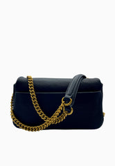 PINKO CLICK SOFT HORIZONTAL BORSA NERO ORO