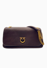 PINKO CLICK SOFT HORIZONTAL BORSA CASTANO