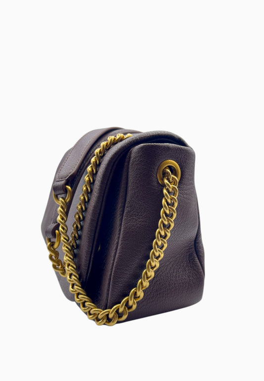 PINKO CLICK SOFT HORIZONTAL BORSA CASTANO