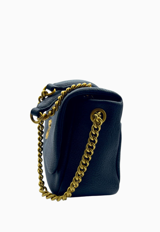 PINKO CLICK SOFT HORIZONTAL BORSA NERO ORO