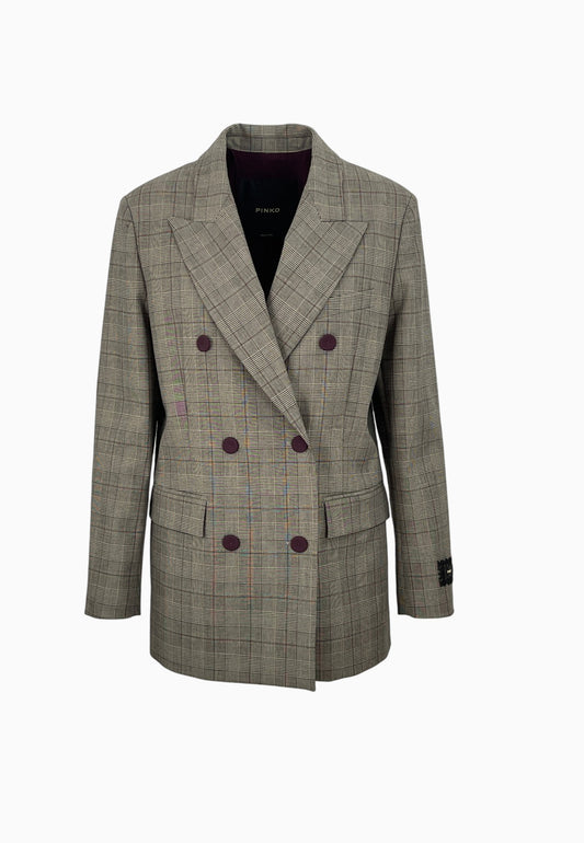 PINKO NEW GUINEA GIACCA BEIGE BORDEAUX